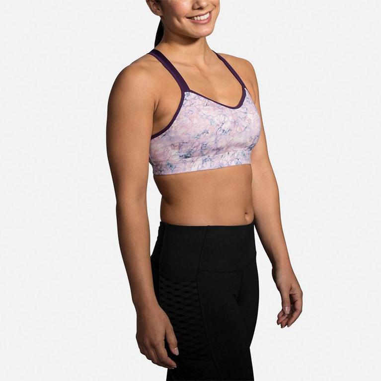 Brooks Uprise Crossback Running Bra - Women's - Pink (23675-AQHN)